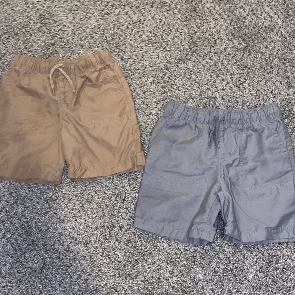 Boys Tan and Gray Shorts